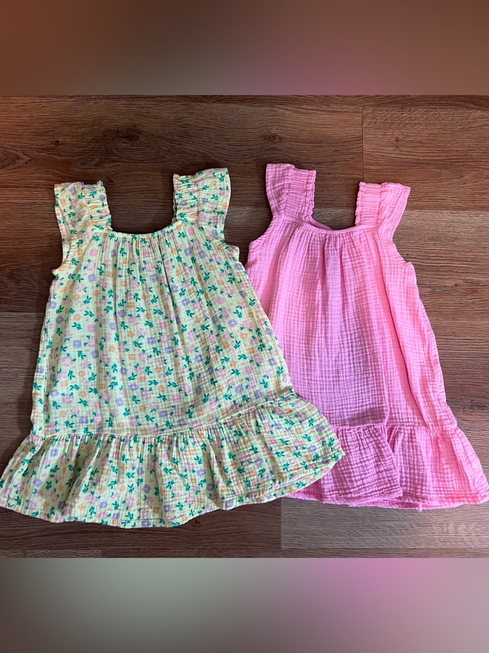 Wonder Nation Girls’ Pink and Floral Dress Bundle 3T